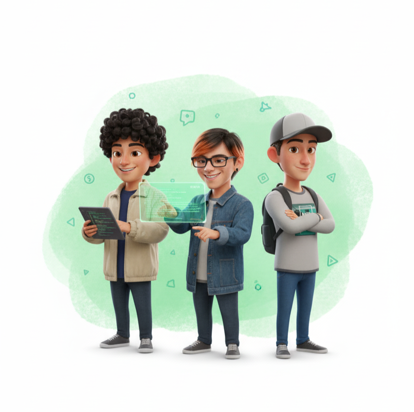 Professional team working together